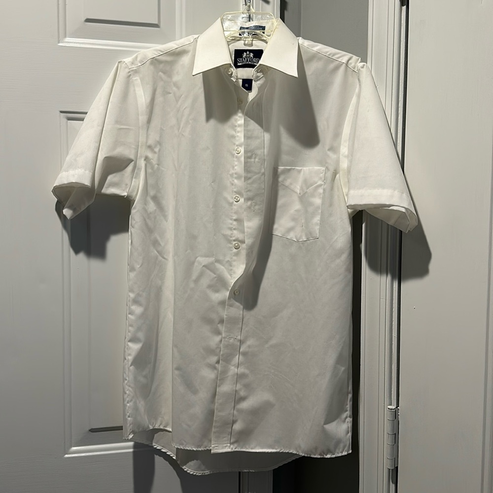 Stafford wrinkle free white dress shirt